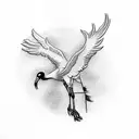 japanese crane rectangular tattoo tattoo design idea