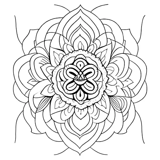 zazen meditation yoga. lotus pose. mind freedom tattoo design idea