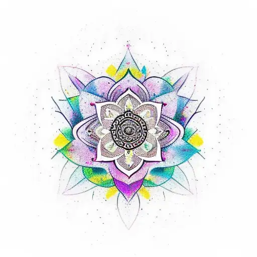 zazen meditation yoga lotus pose mind freedom tattoo design idea