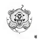 Sam Sheepdog strangles Ralph Wolf While the Tasmanian Devil steals all the sheep tattoo design idea