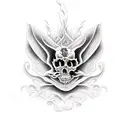 heaven hell tattoo design idea