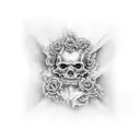 heaven hell tattoo design idea