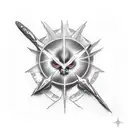 Christianity good vs evil tattoo design idea