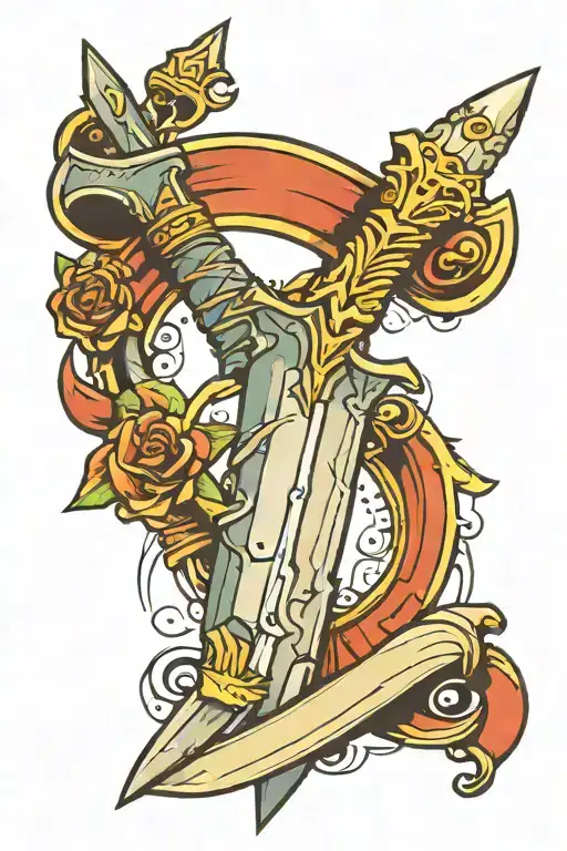 Dagger tattoo design idea