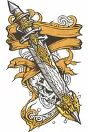 Dagger tattoo design idea