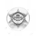 berserk anime tattoo eclipse and the behelit necklace around the sun  tattoo design idea