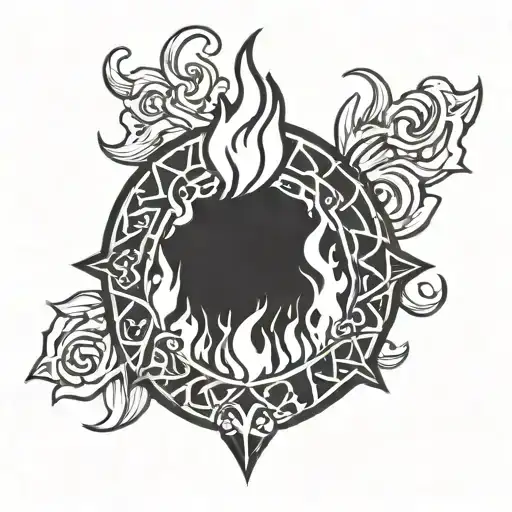 Fire Ring tattoo design idea