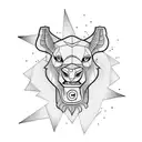 carneiro com símbolo de educação fisica tattoo design idea