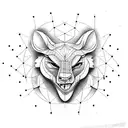 carneiro com símbolo de educação fisica tattoo design idea