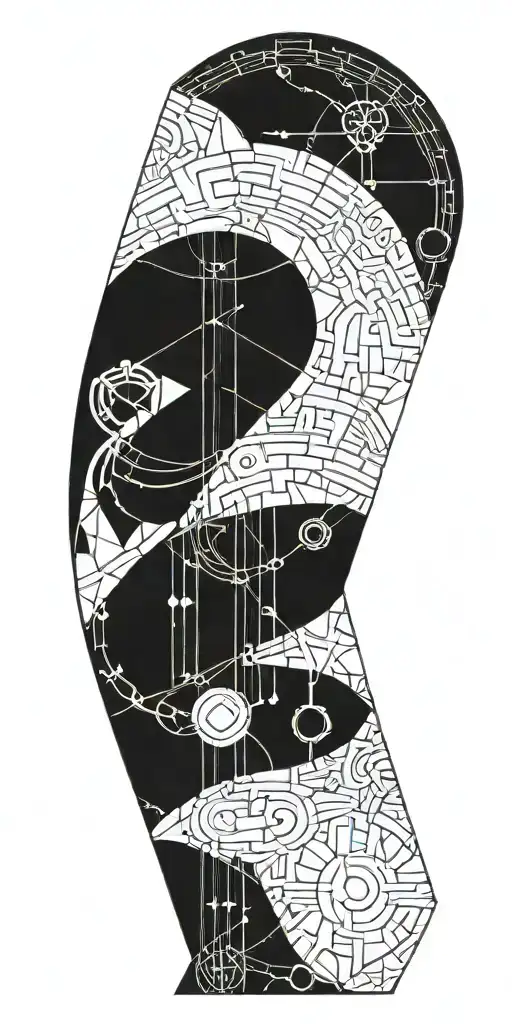 Roman marble column intertwined with the words," written tattoo design idea