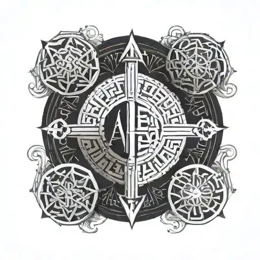 Roman Latin words that say, "alea iacta est" tattoo design idea