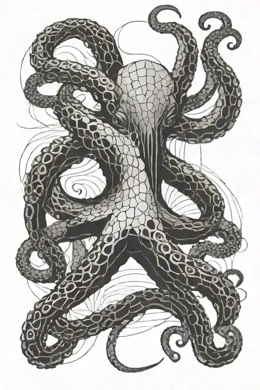 octopus tentacles tattoo design idea