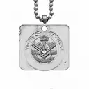 A military dog tag with the coordinates of Slavonski Brod tattoo design idea