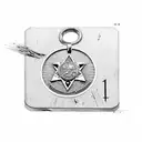 A military dog tag with the coordinates of Slavonski Brod tattoo design idea