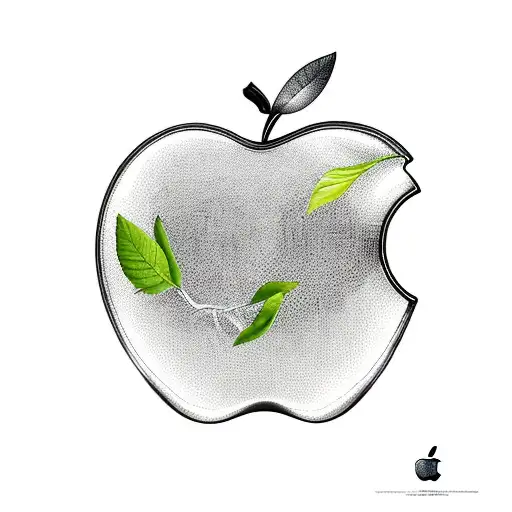 apple in front of tree  tattoo design idea
