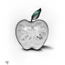 apple in front of tree  tattoo design idea
