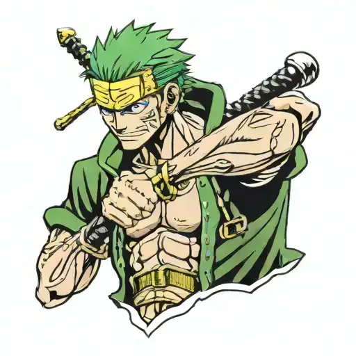 Zoro one piece tattoo design idea