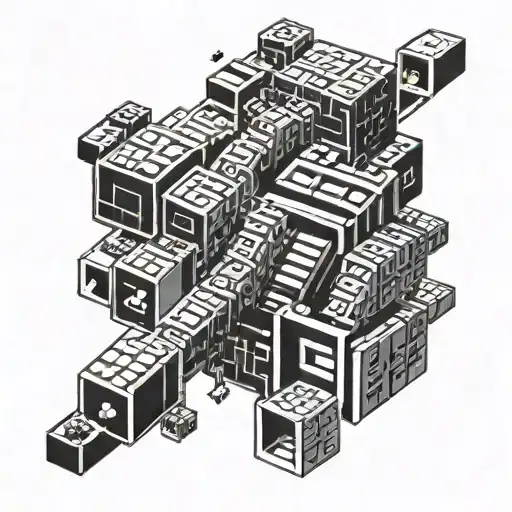 Judo inspired tattoo incorporating musical notes and lego bricks tattoo design idea