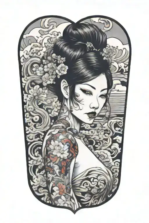 sexy nude woman bleeding from eyes tattoo design idea