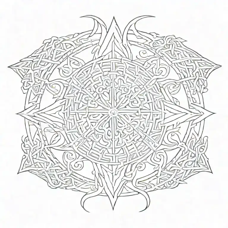 tattoo symbolizing fate  norse mythology tattoo design idea