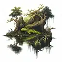 swamp tattoo design idea