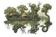swamp tattoo design idea
