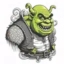 shrek tattoo design idea
