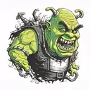 shrek tattoo design idea