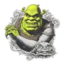 shrek tattoo design idea
