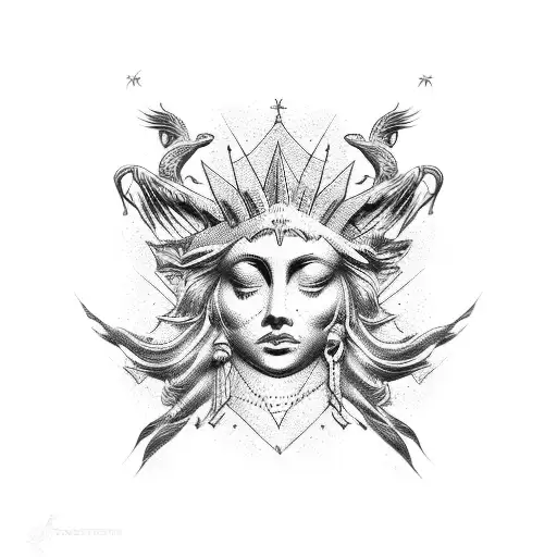 Liberty and solitude  tattoo design idea