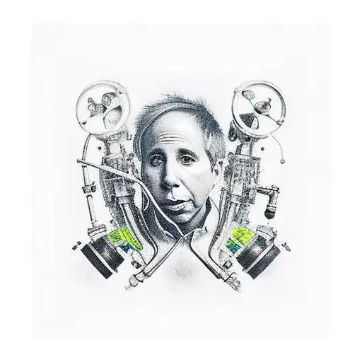Paul Simon photograph from his album: still crazy after all these years tattoo design idea