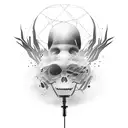 paul Simon silhouette  tattoo design idea