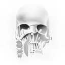 paul Simon silhouette  tattoo design idea