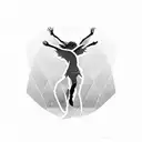 paul Simon silhouette  tattoo design idea