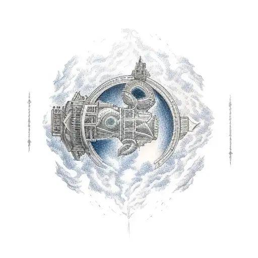 children of the sky guided by the light  tattoo design idea