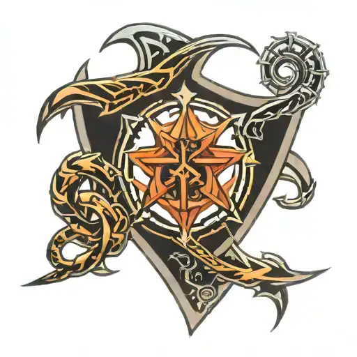cyber sigil tattoo design idea