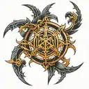 cyber sigil tattoo design idea