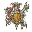 cyber sigil tattoo design idea