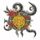 cyber sigil tattoo design idea