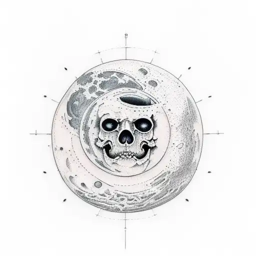 window cleaner , flat earth , moon tattoo design idea