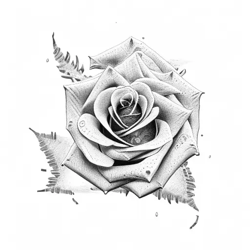 Rose and snake tattoo design idea