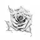 Rose and snake tattoo design idea