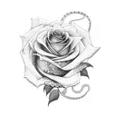 Rose and snake tattoo design idea