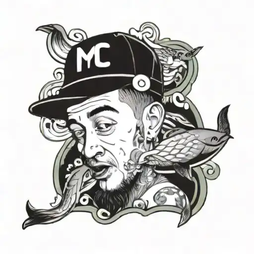 Mac miller swimming album tattoo design idea