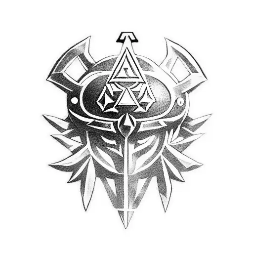 Link of the legend of zelda: minish cap tattoo design idea