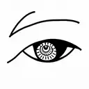 evil eye tattoo design idea