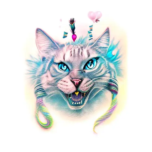 alice in wordland tattoo design idea