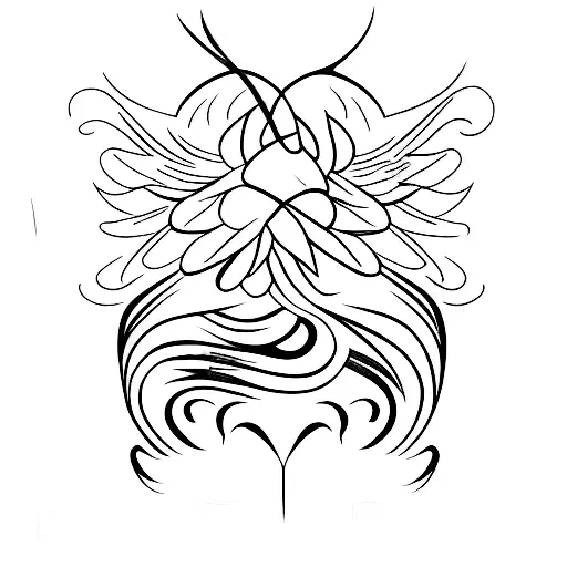 Badminton shuttlecocks transforming into phoenix feathers tattoo design idea
