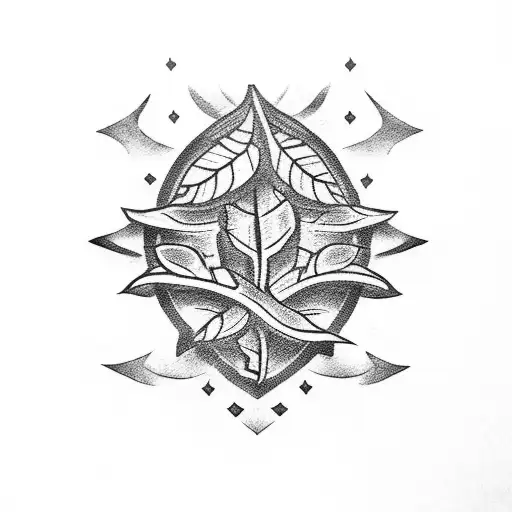 bay leaf tattoo design idea
