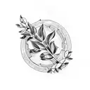 bay leaf tattoo design idea